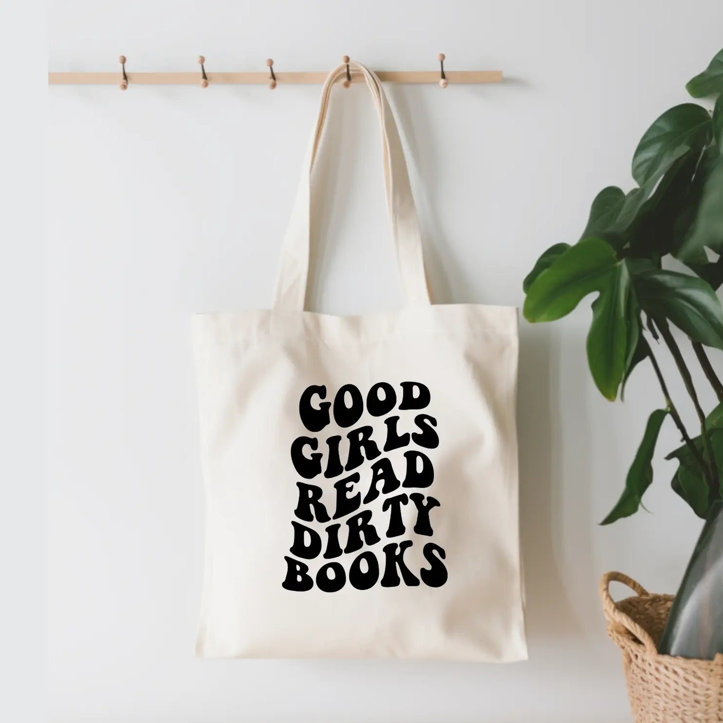 Good Girls Read Dirty Books Small Canvas Tote Bag