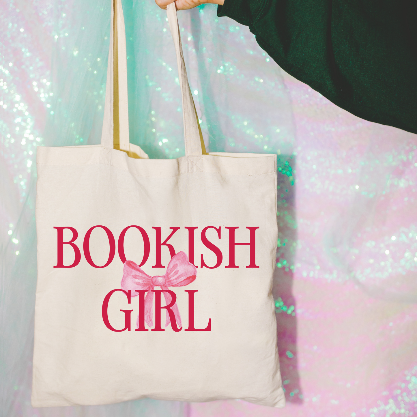 Bookish Girl Bow Tote Bag