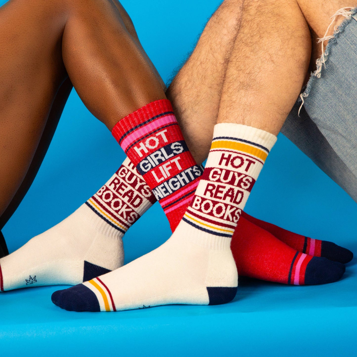 Hot Guys Read Books Gym Crew Socks