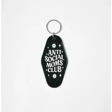 Gothic Alt Motel Keychain, Anti Social Moms Club