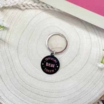Official Brat Token Enamel Keychain
