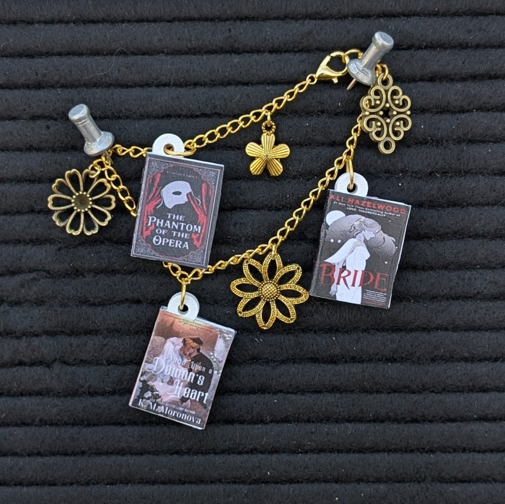 Book Charm Bag Chains