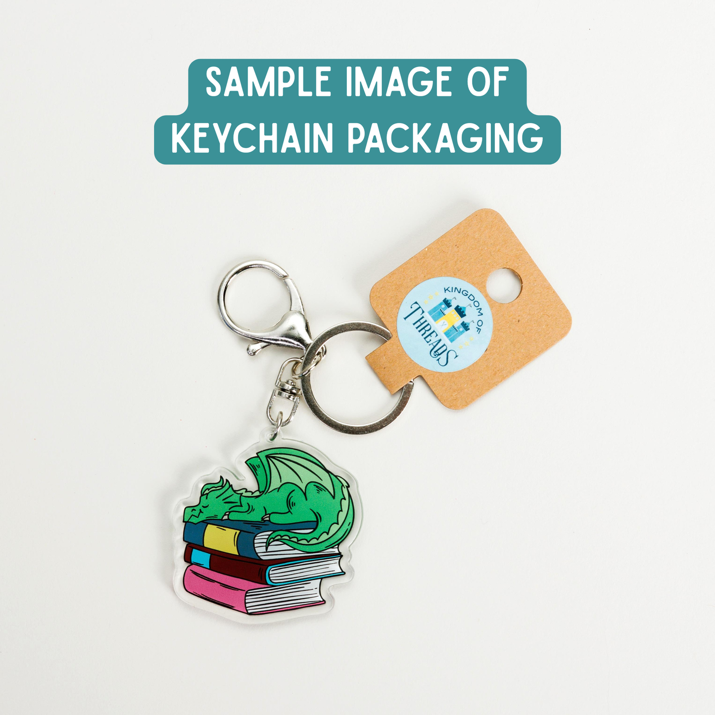 All the Best Books Have Dragons Keychain