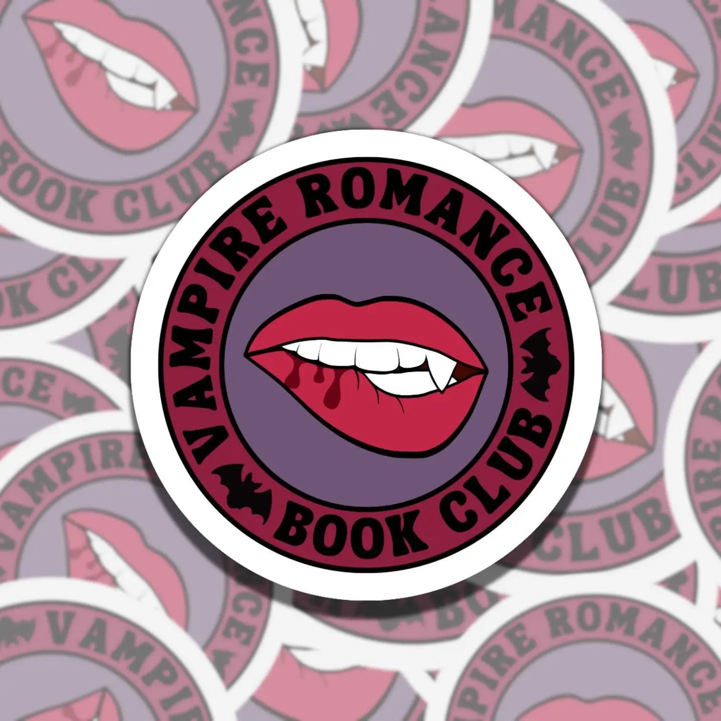 Vampire Romance Book Club Waterproof Vinyl Sticker
