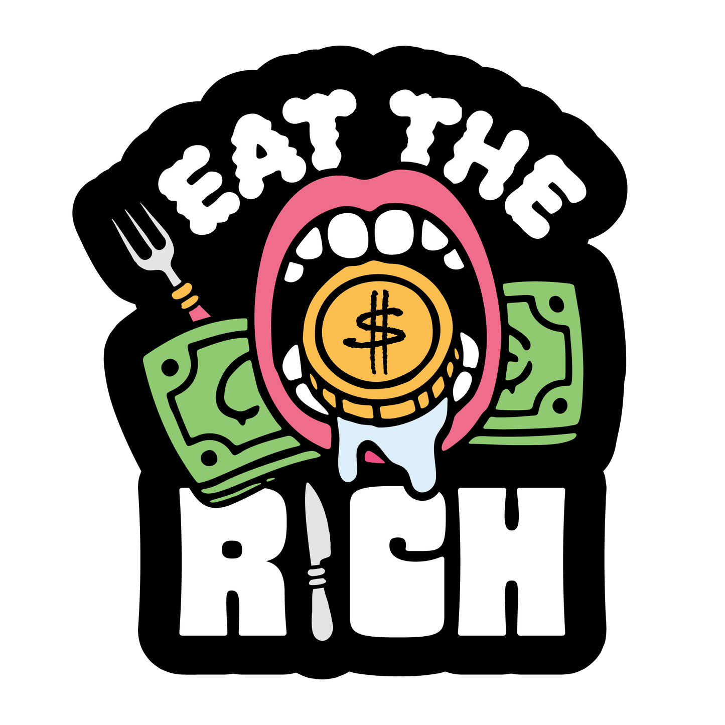 Eat The Rich Vinyl Sticker