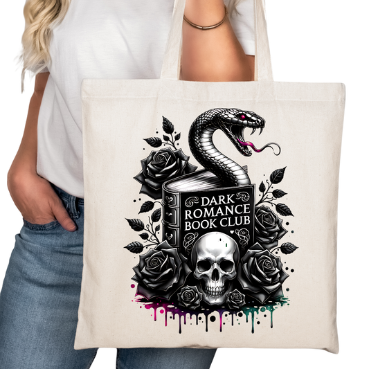 Dark Romance Book Club Snake Bookish Tote Bag