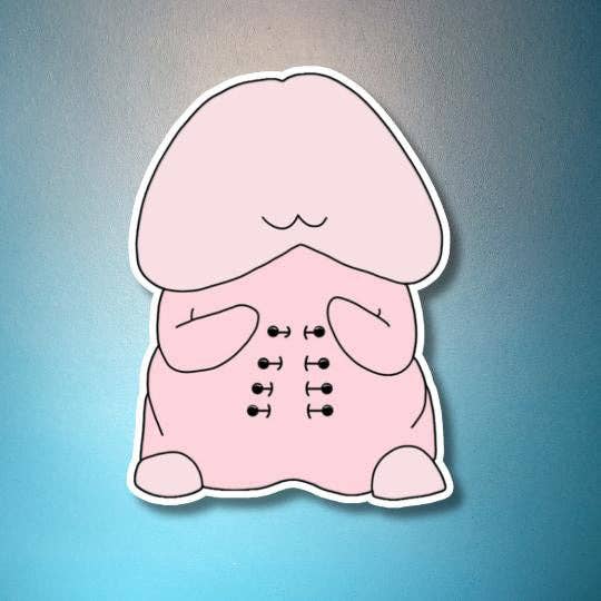 Mr. Ribbed Sticker