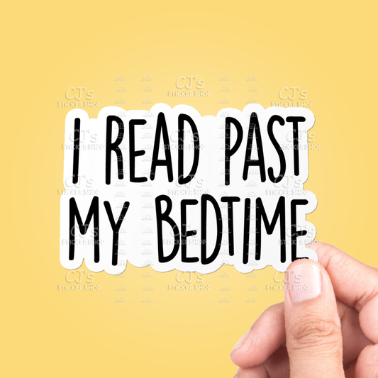 I Read Past My Bedtime Sticker Vinyl Decal