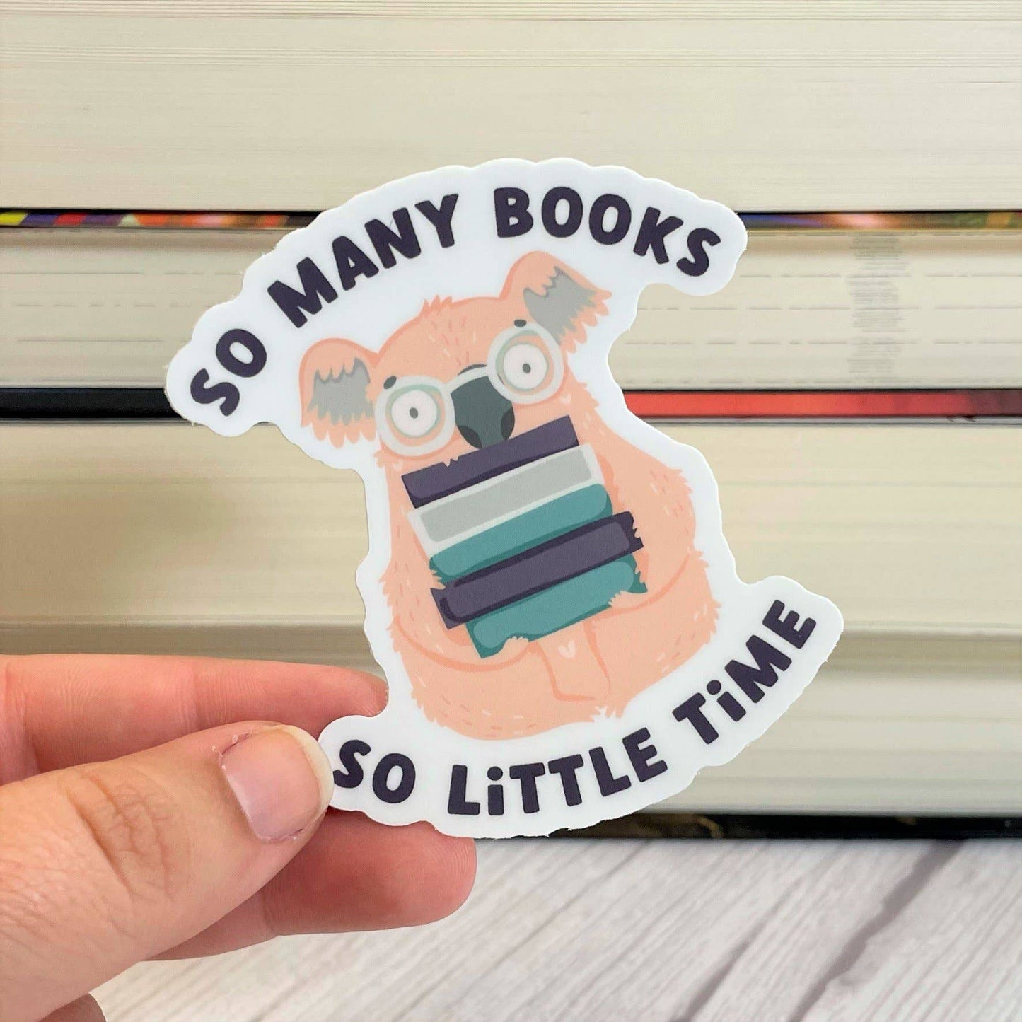 So Many Books Sticker, 3-inch