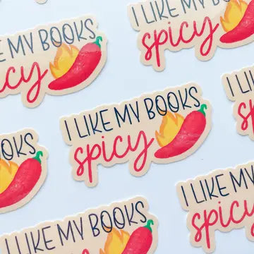 I Like My Books Spicy Sticker