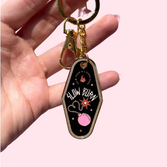 Slow Burn Enamel Keychain