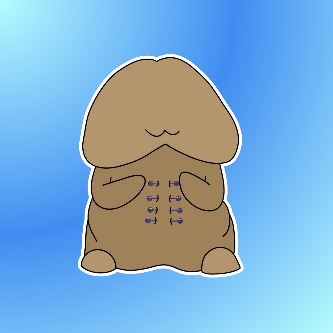 Mr. Ribbed Sticker
