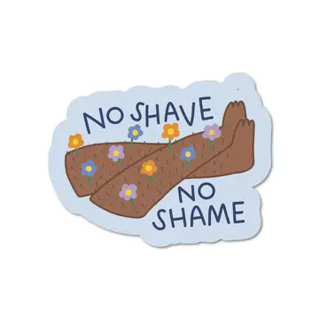 No Shave, No Shame – Natural Hair Feminist Vinyl Sticker