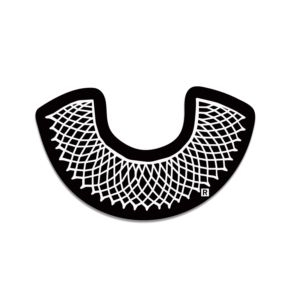 RBG Ruth Bader Ginsburg Dissent Collar Die-Cut Sticker
