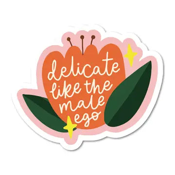 Delicate Male Ego Vinyl Sticker