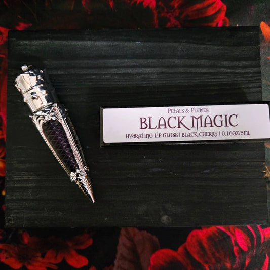 Black Magic Lip Gloss | black cherry | dark amethyst purple