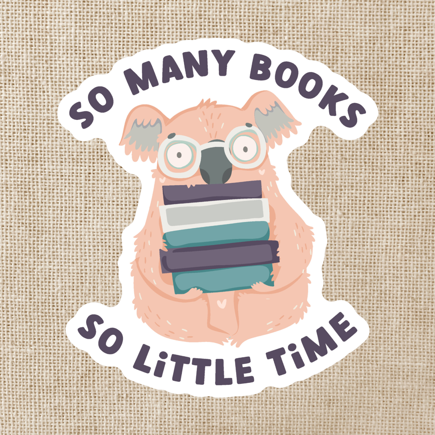 So Many Books Sticker, 3-inch