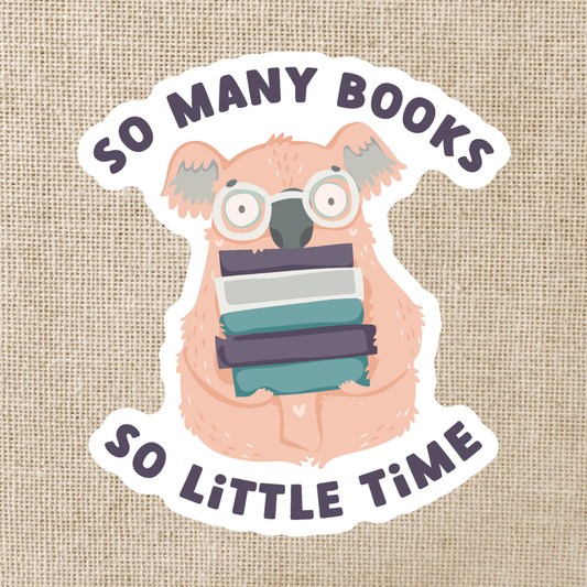So Many Books Sticker, 3-inch