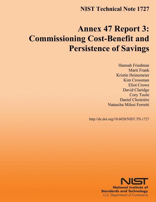 Annex 47 Report 3: Commission Cost-Benefit and Persistence of Savings
